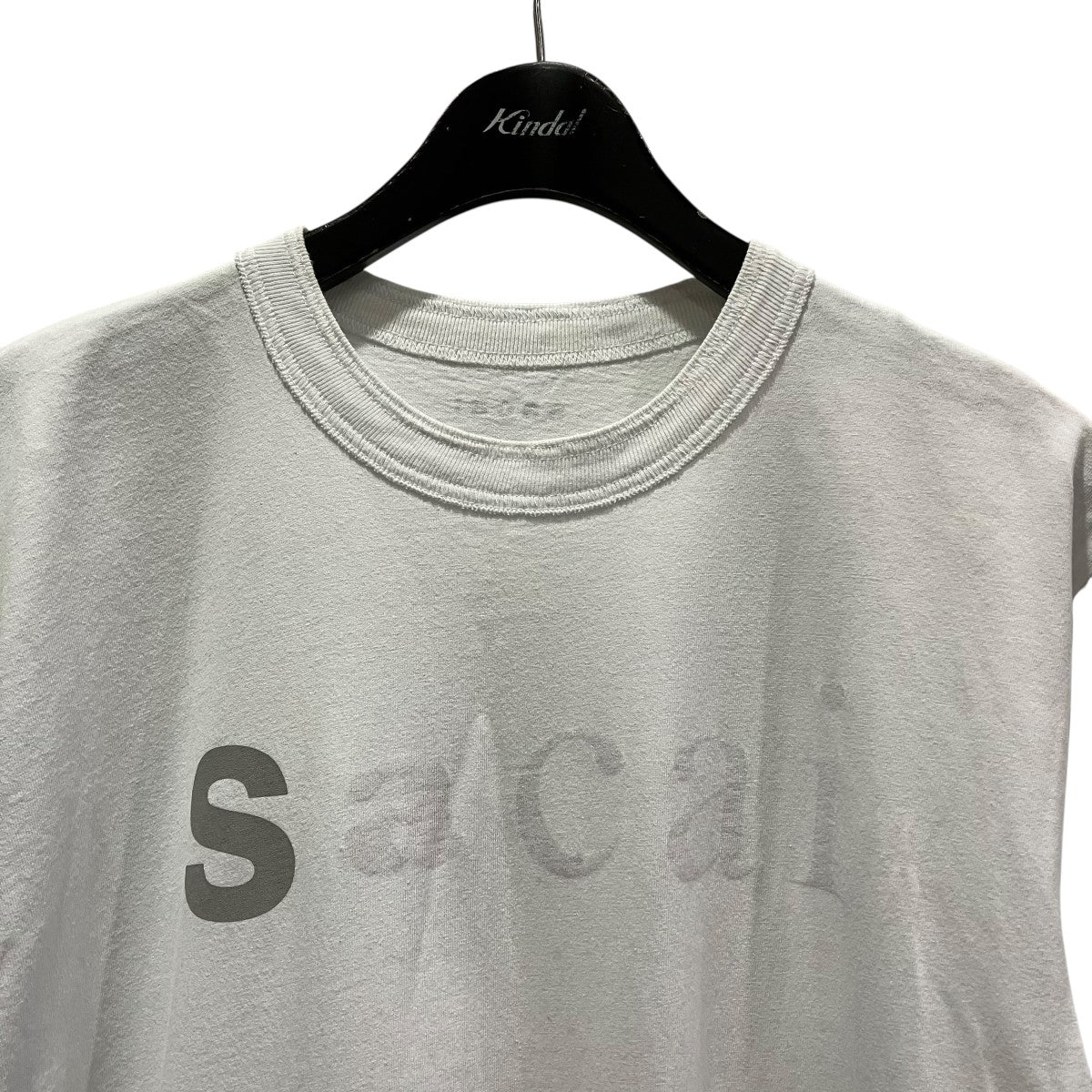 sacai(サカイ) 反転ロゴプリントTシャツ22-0459S 22-0459S ホワイト