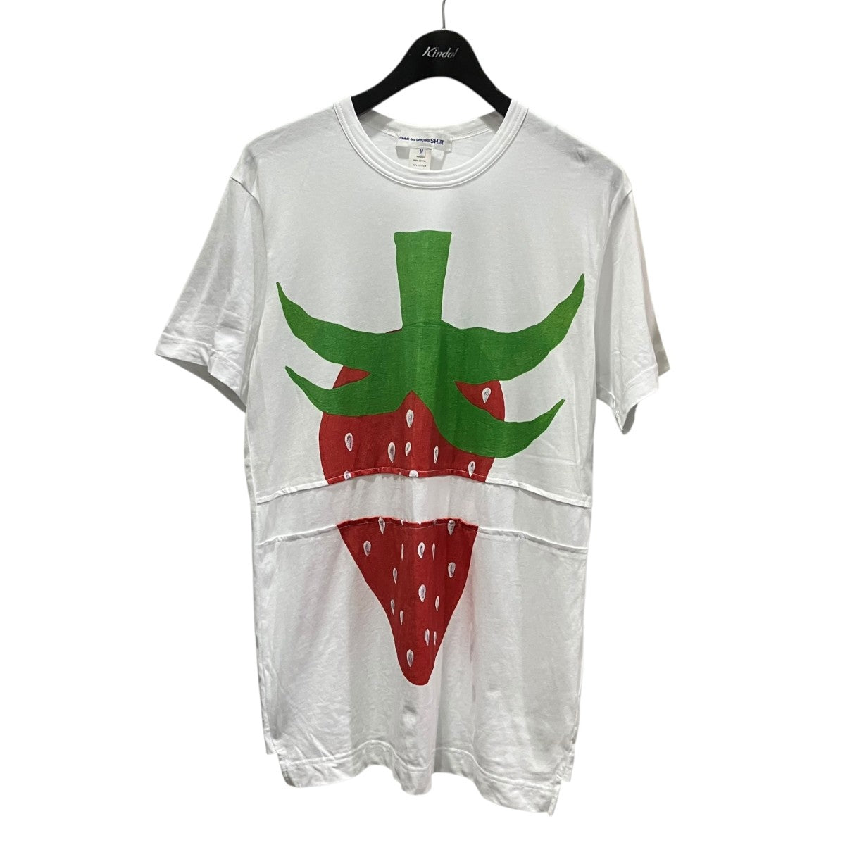 COMME des GARCONS SHIRT ストロベリープリントTシャツFK-T003 古着・中古-1枚目のアイテム画像