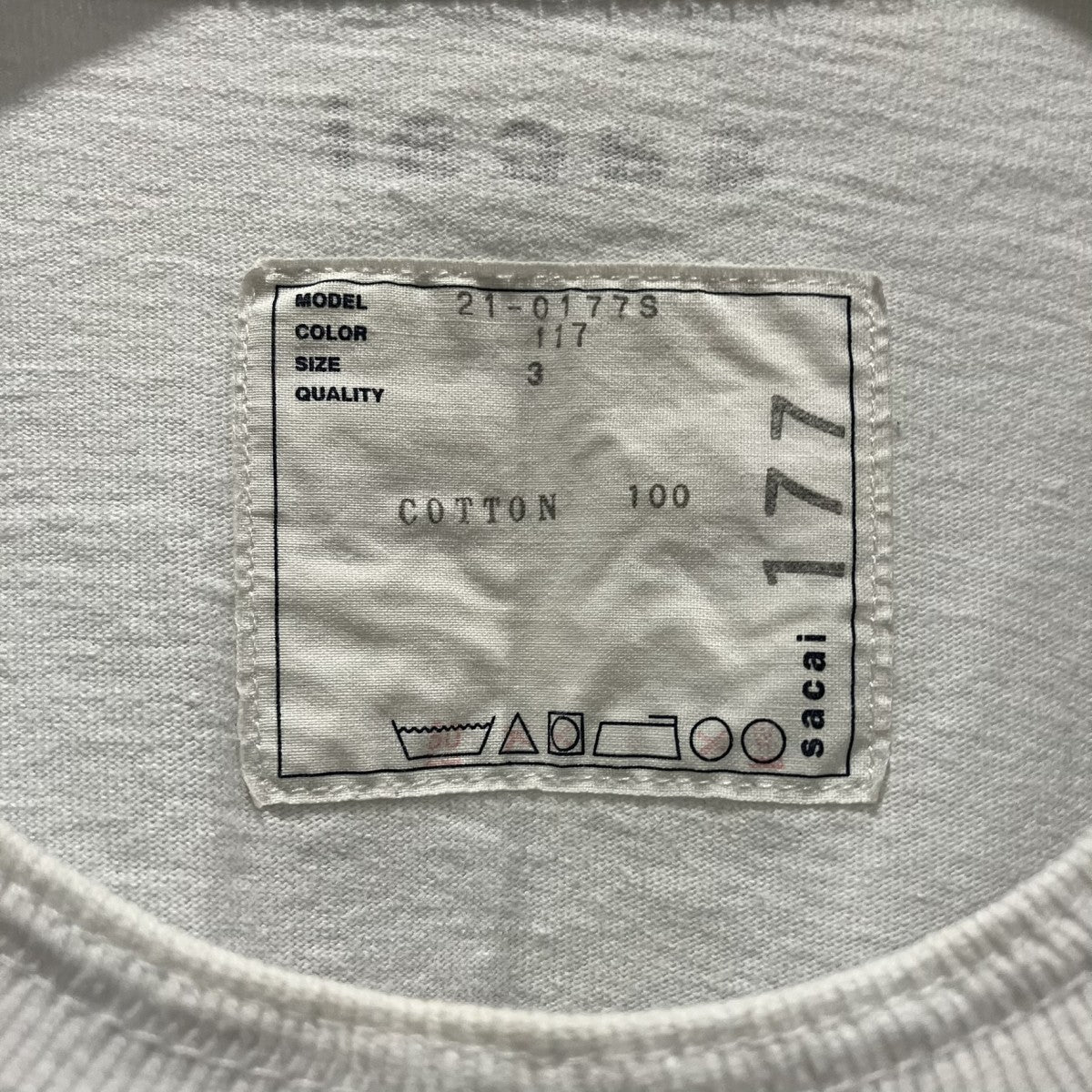 sacai プリントTシャツ21-0177S 古着・中古-4枚目のアイテム画像