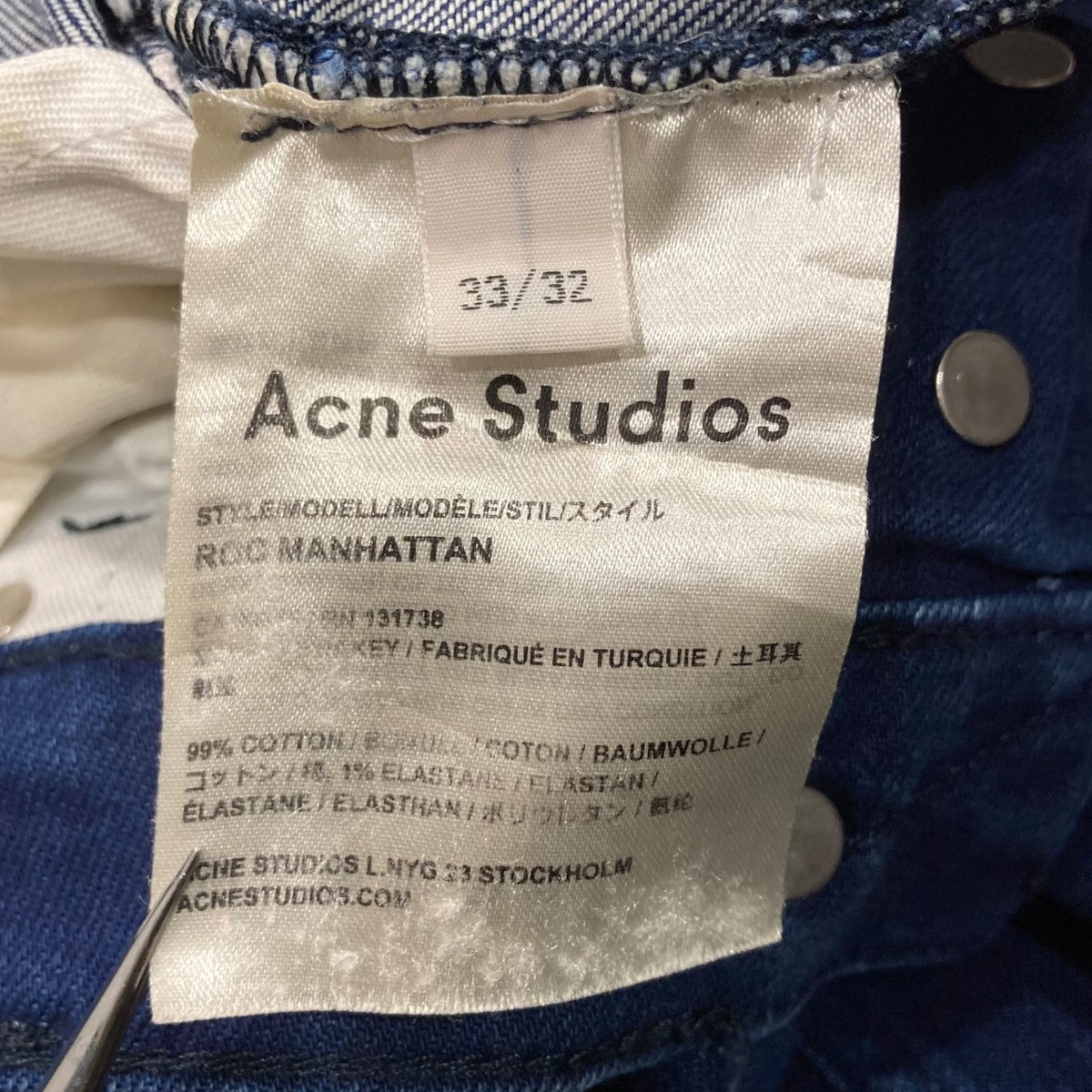 ACNE STUDIOS ROC MANHATTANデニムパンツ 古着・中古-5枚目のアイテム画像