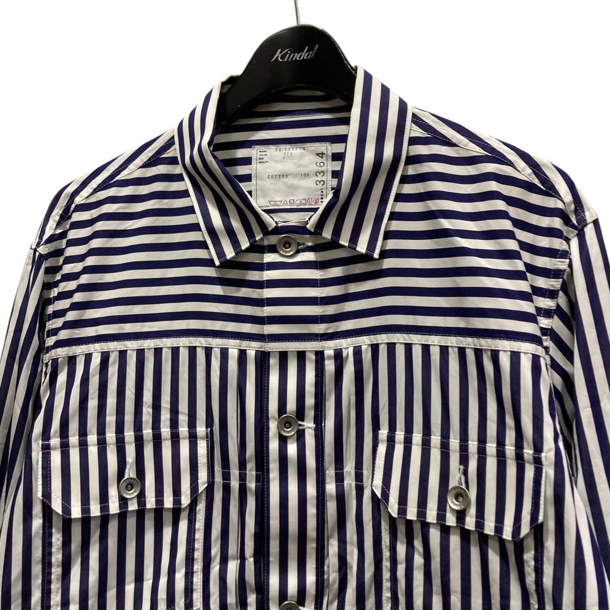 sacai(サカイ) ストライプシャツジャケット24-03364M 24-03364M