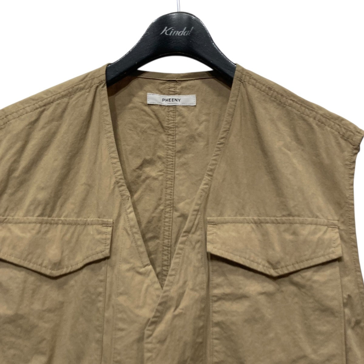 PHEENY(フィーニー) Cotton nylon dump field jacket vestコットン