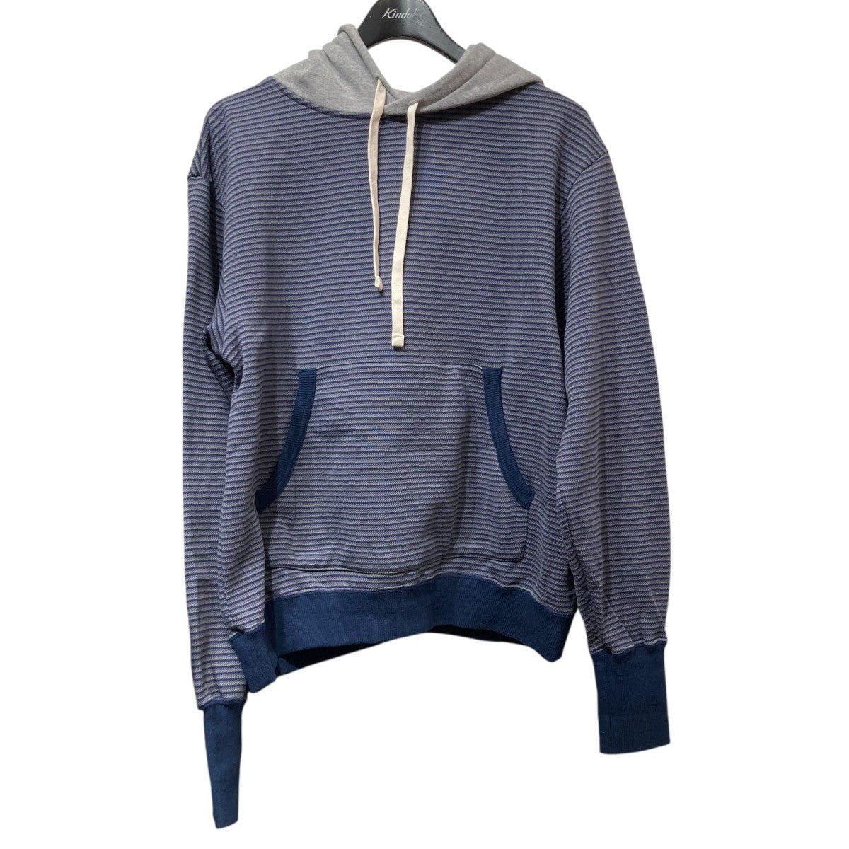 鹿の子ボーダーパーカーP10C002-CS02 HEAVY KANOKO BLOCK HOODIE