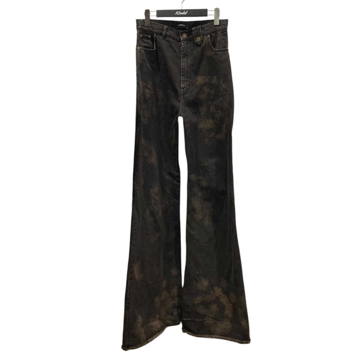 egonlab エゴンラボ　ブラック　バギー　デニムカーゴパンツ EGONLAB(エゴンラボ) ブリーチ加工バギーデニムパンツ ブラック サイズ