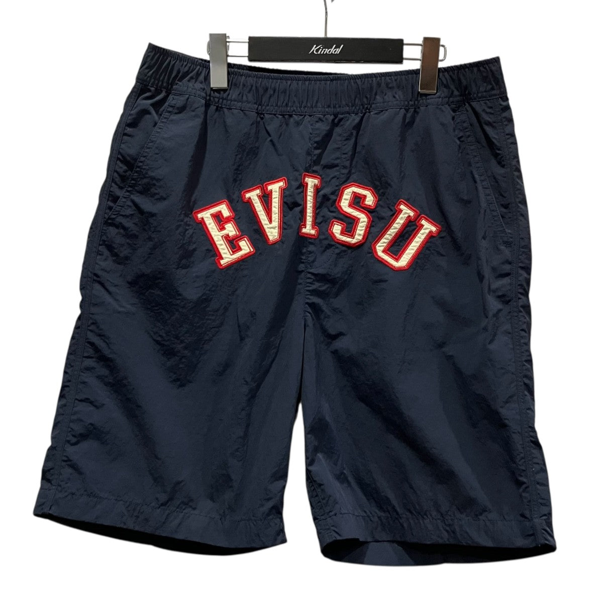 EVISU ロゴアップリケ刺繍ナイロンショーツ2ESHTM5SH7042FFSN 古着・中古-1枚目のアイテム画像