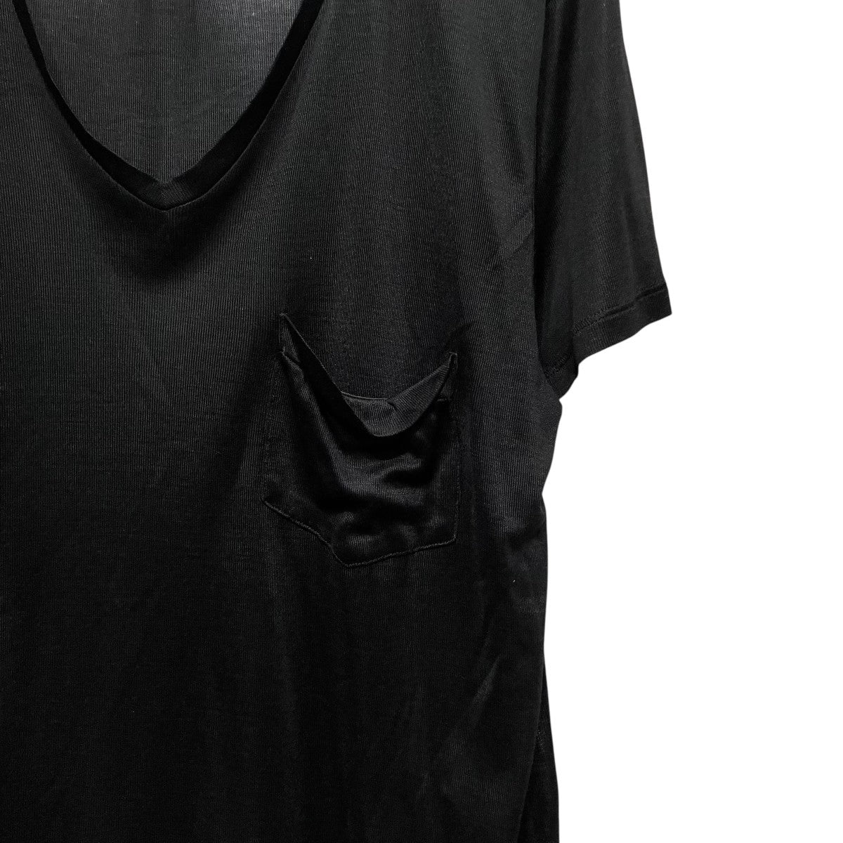 Saint Laurent Paris シルクVネックTシャツ338094 古着・中古-4枚目のアイテム画像