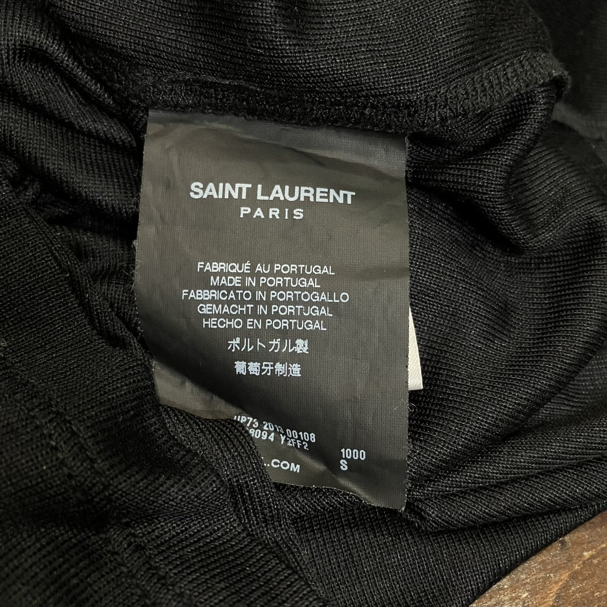 Saint Laurent Paris シルクVネックTシャツ338094 古着・中古-6枚目のアイテム画像