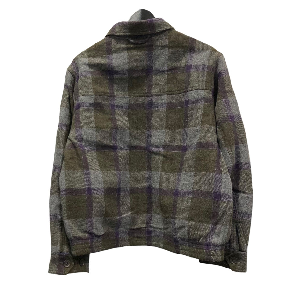 REFINE-WOOL CHKチェックジップジャケットP10C007-BZ02