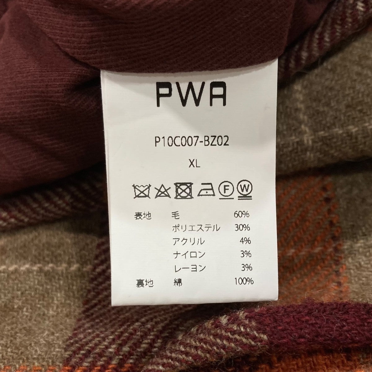 REFINE-WOOL CHKジャケットP10C007-BZ02