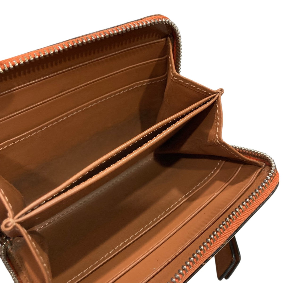 LOEWE(ロエベ) 6カードジップウォレット101901 101901 オレンジ系