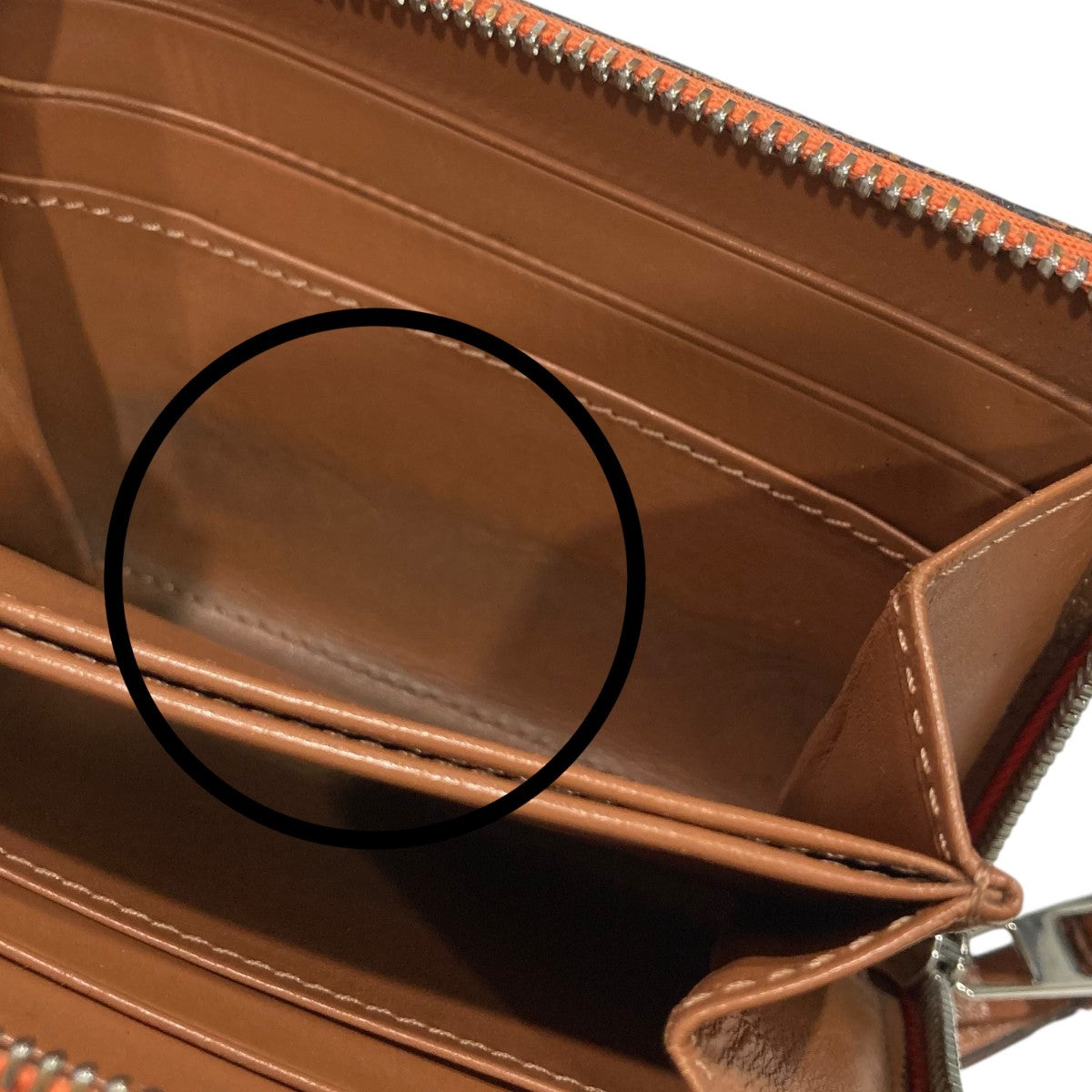 LOEWE(ロエベ) 6カードジップウォレット101901 101901 オレンジ系