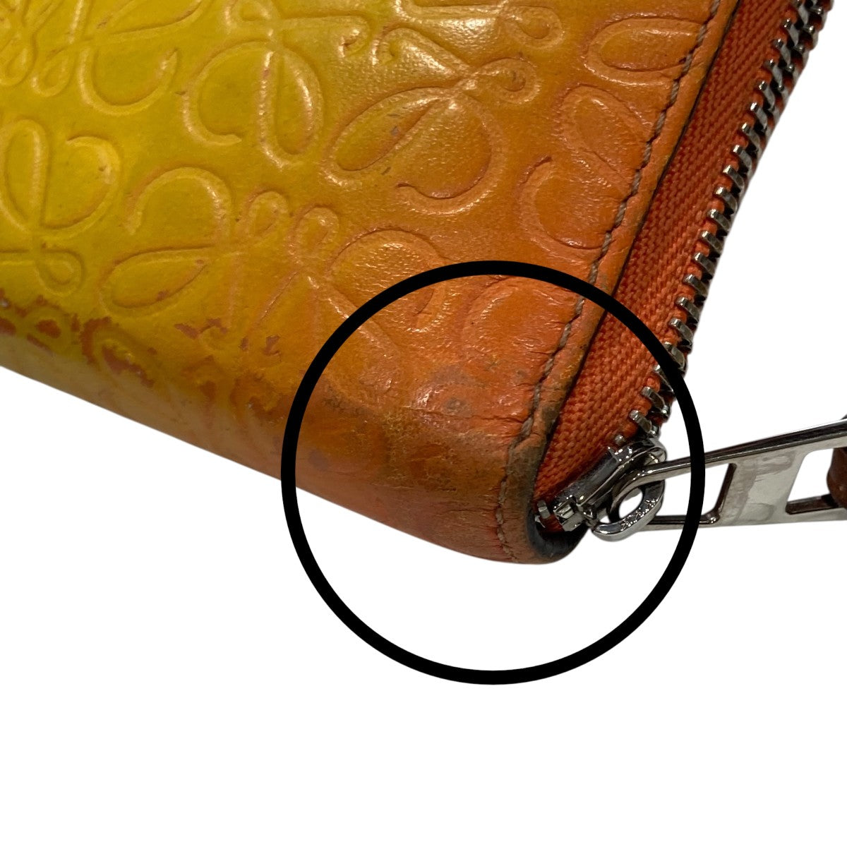 LOEWE(ロエベ) 6カードジップウォレット101901 101901 オレンジ系