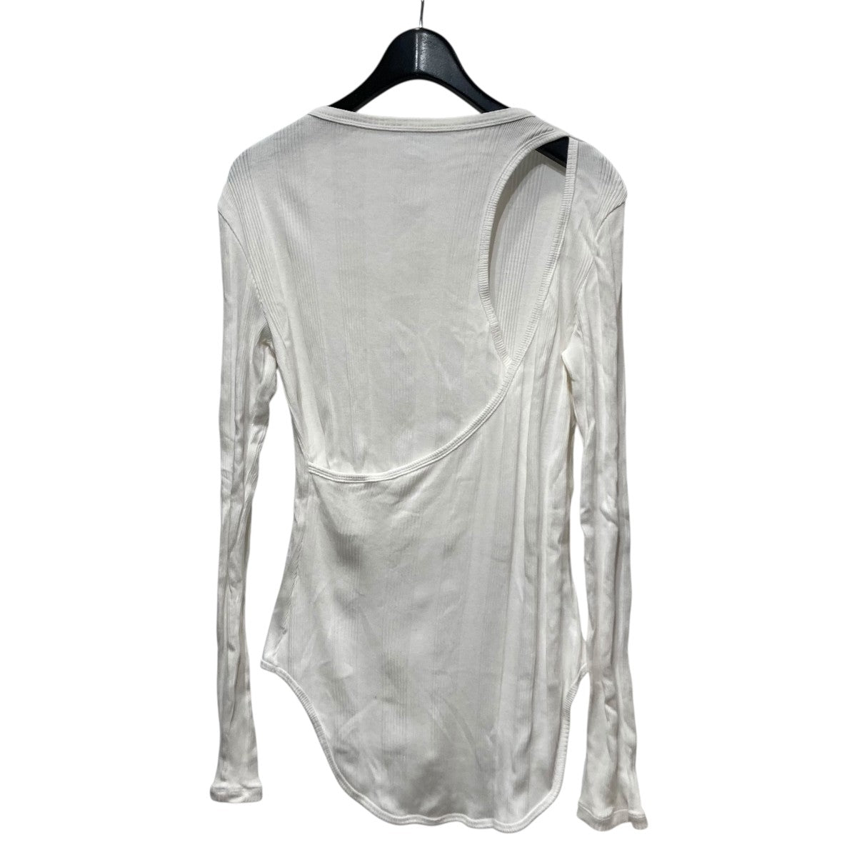 バックオープンリブカットソー