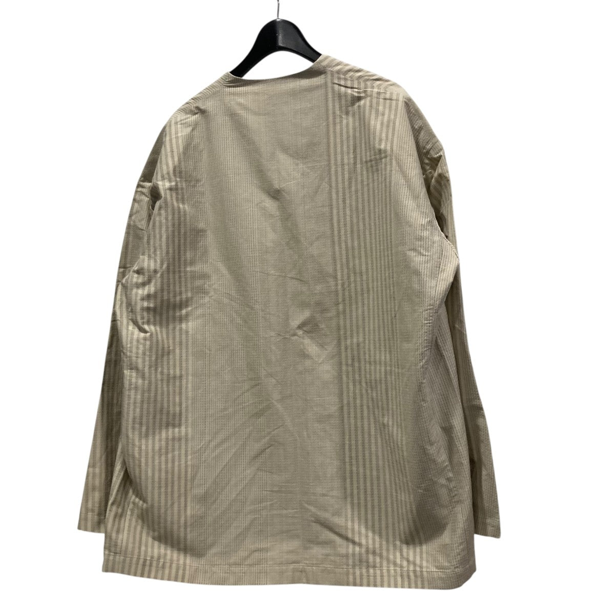 SEEALL(シーオール) COLLARLESS JACKETコットンシルクノーカラー
