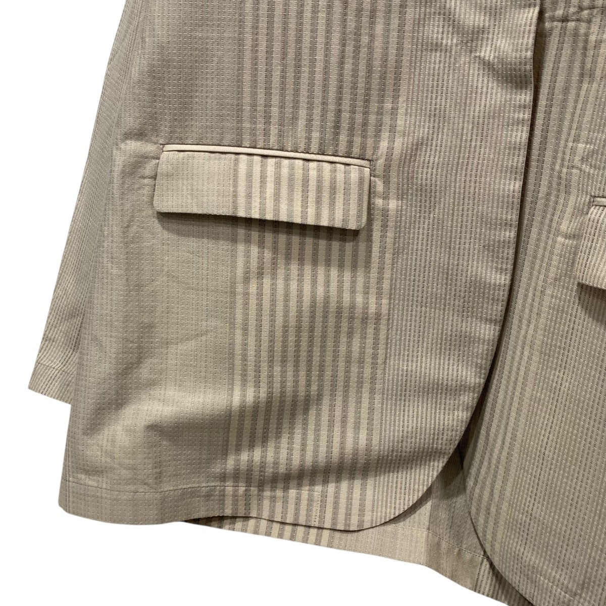 COLLARLESS JACKETコットンシルクノーカラージャケットSAU53 JK185