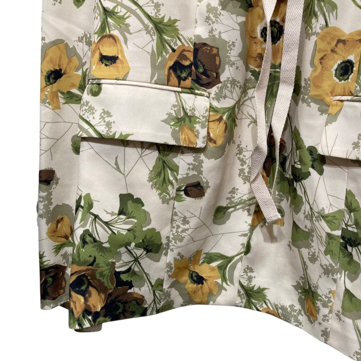 SCARF FLOWER RIBBON TOPSフラワープリントシャツブルゾン18122-4062