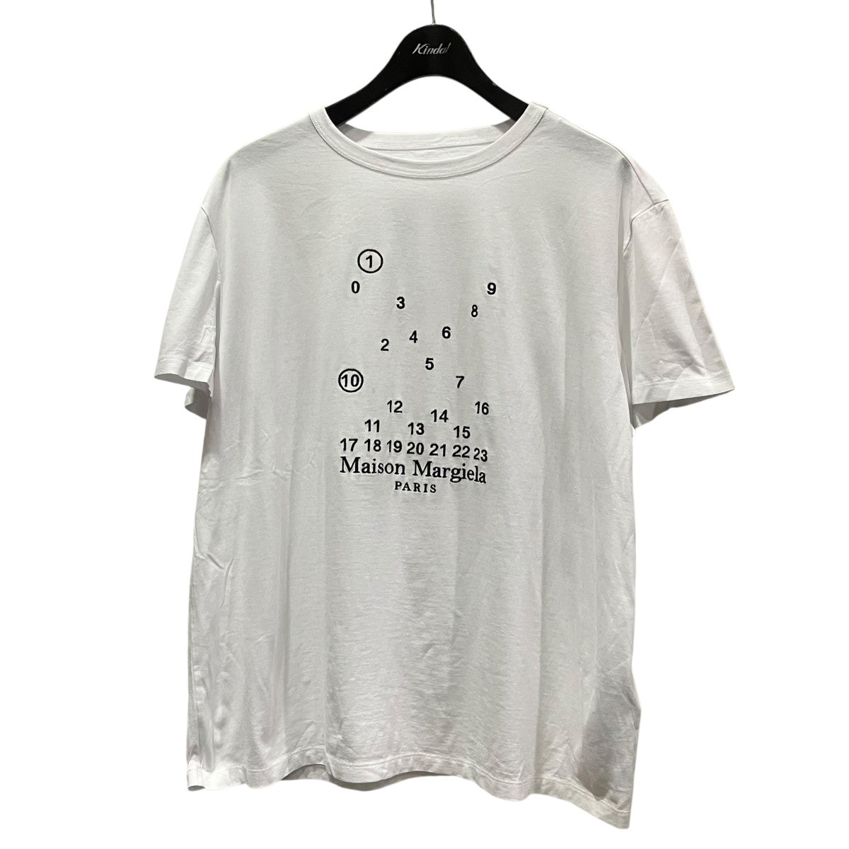 Maison Margiela カレンダーロゴ刺繍TシャツS50GC0684 古着・中古-1枚目のアイテム画像