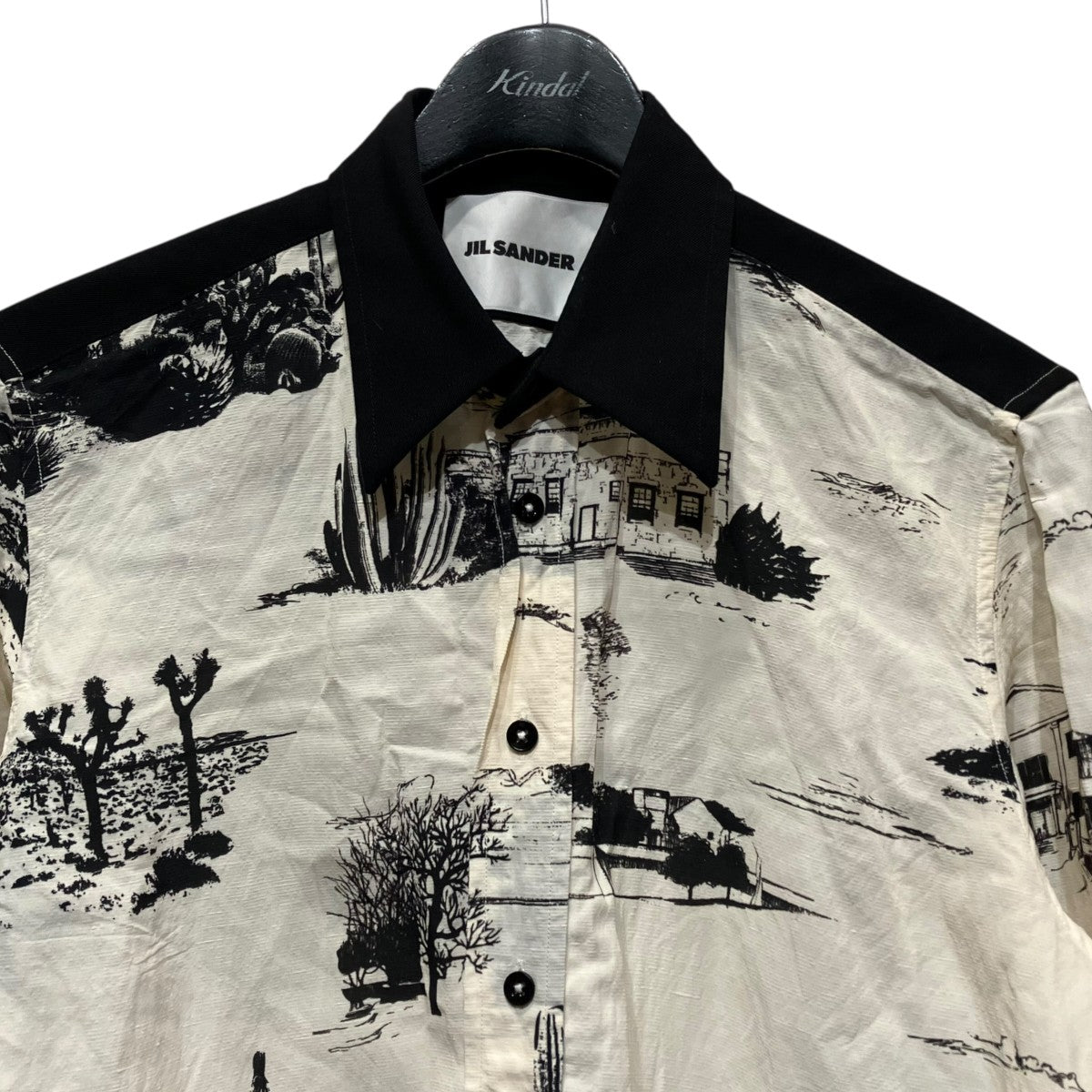JIL SANDER 総柄プリントシャツJSMR740630 古着・中古-3枚目のアイテム画像