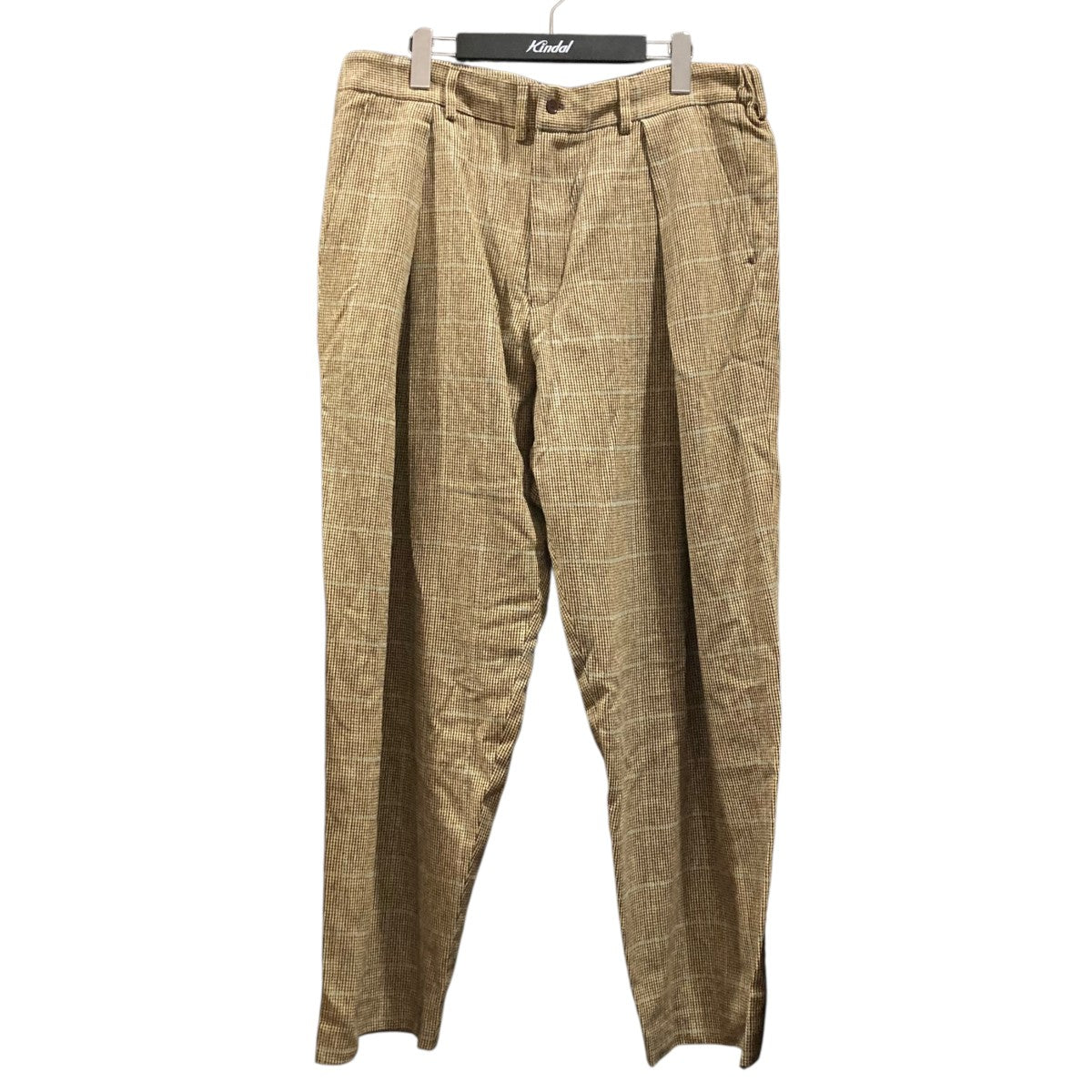 WOOL TUCK TROUSERSチェックイージーバルーンパンツ2020AWPT06-1