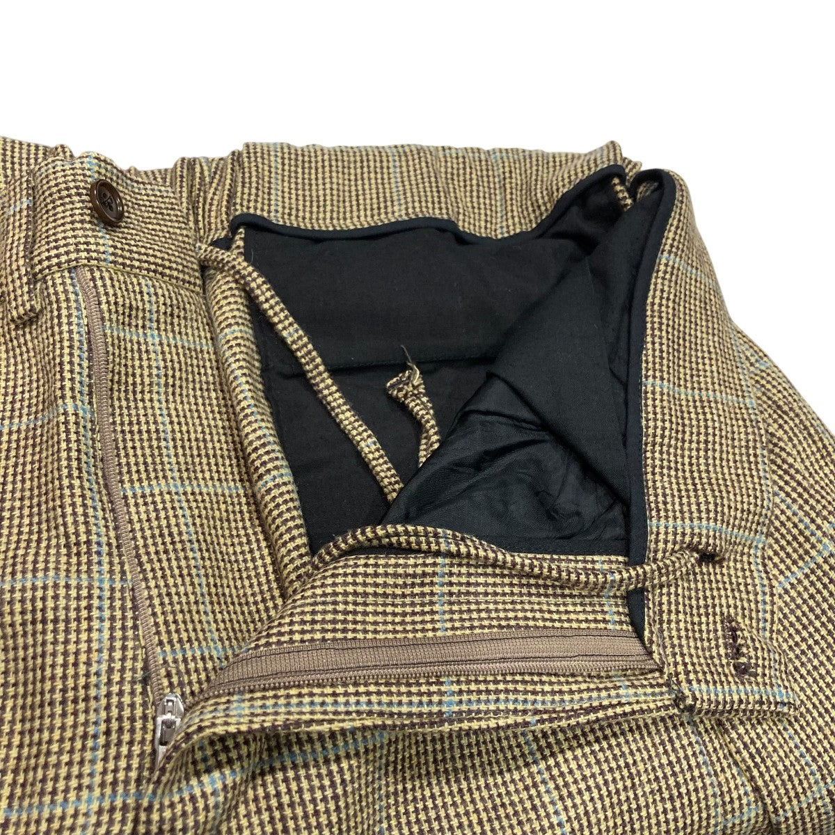 WOOL TUCK TROUSERSチェックイージーバルーンパンツ2020AWPT06-1