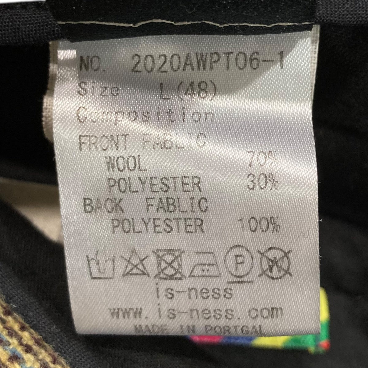 WOOL TUCK TROUSERSチェックイージーバルーンパンツ2020AWPT06-1