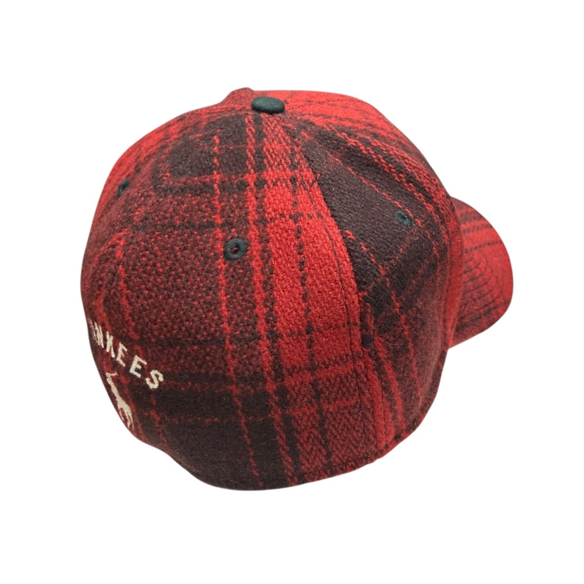 New Era×POLO RALPH LAUREN チェックウールキャップ レッド サイズ XL