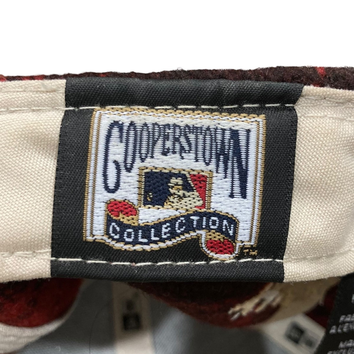 New Era×POLO RALPH LAUREN チェックウールキャップ レッド サイズ XL