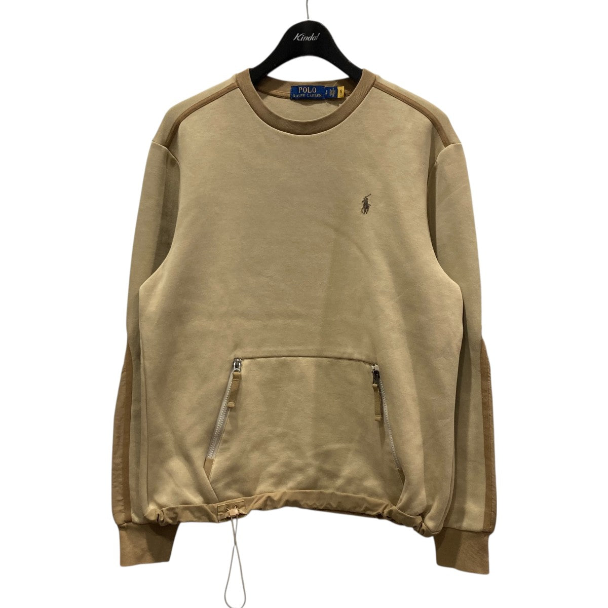 新品　XS ラルフローレン　スウェット　トレーナー　ベージュ　ブラウンポニ 激レア人気色カンポジア製薄手ポロラルフローレンポニーゴロスウェット