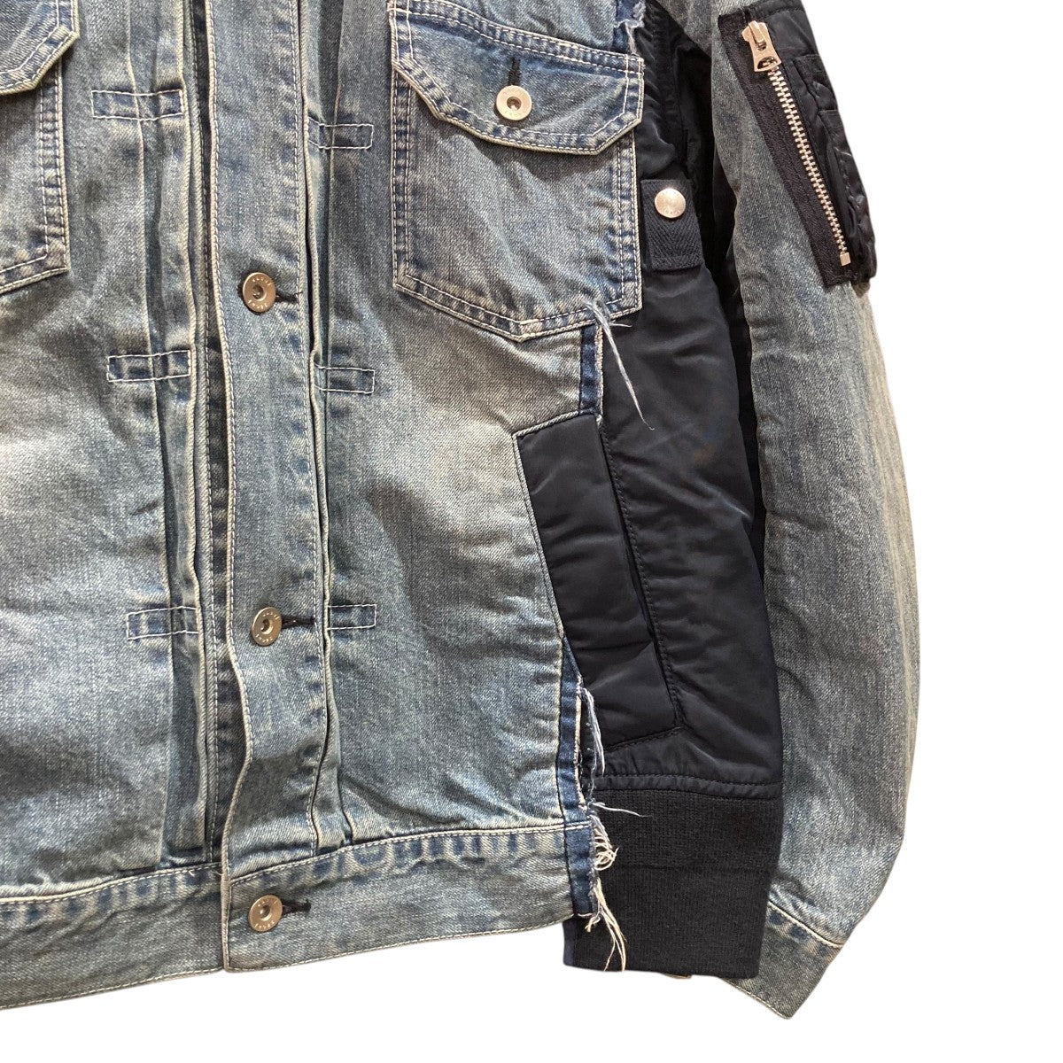 Denim×MA-1 JacketデニムMA-1ジャケットSCM-022