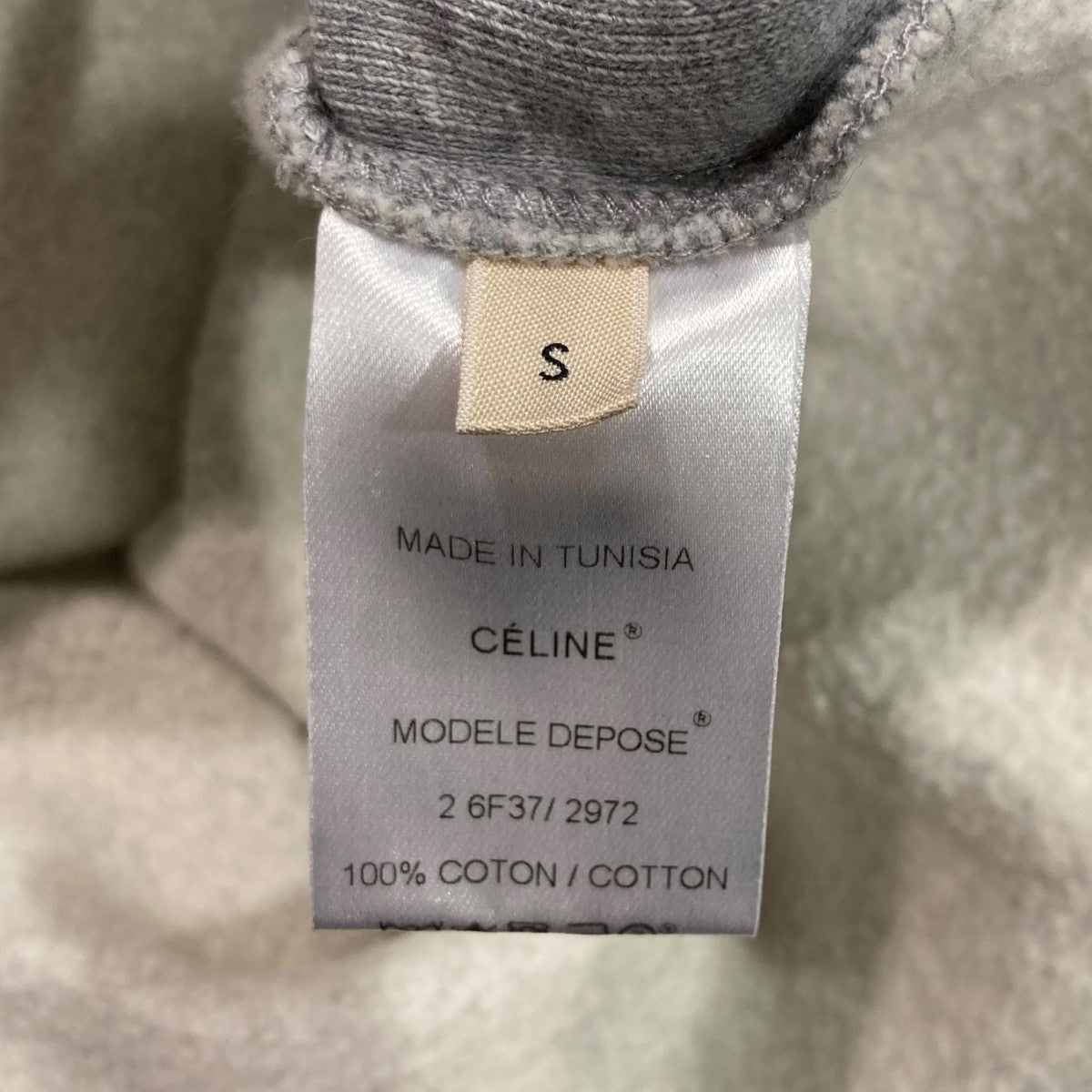 CELINE セリーヌ スウェットワンピース CELINE(セリーヌ) フリース切替スウェットワンピース グレー サイズ S