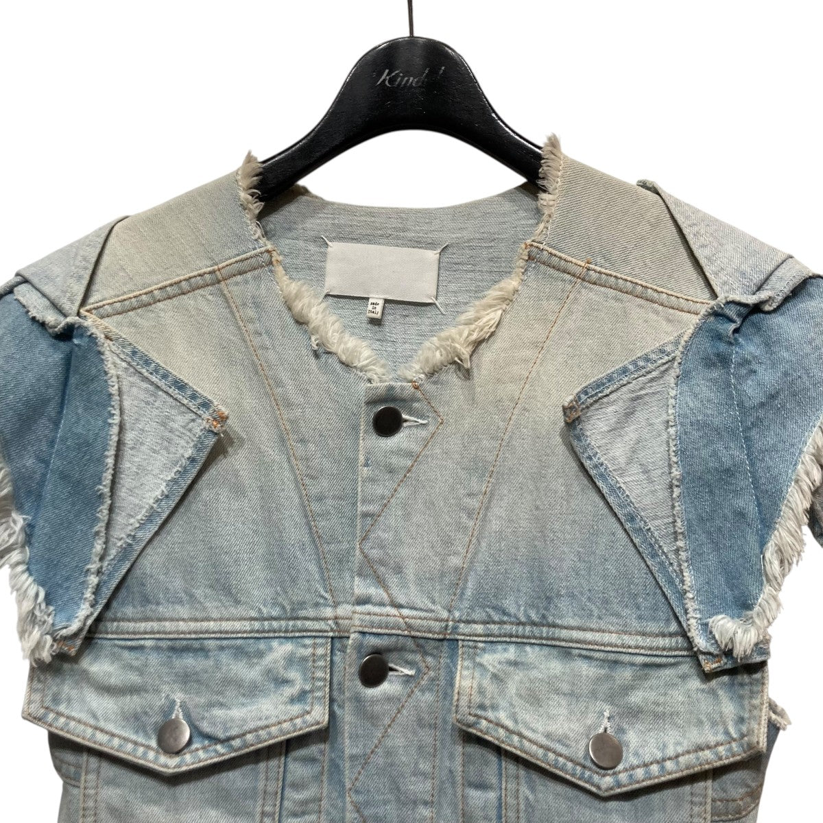 【新品】  Maison Margiela / メゾンマルジェラ | 2021SS | カラー デニムベスト | 38 | インディゴ | レディース cbdonline_251024a001a09