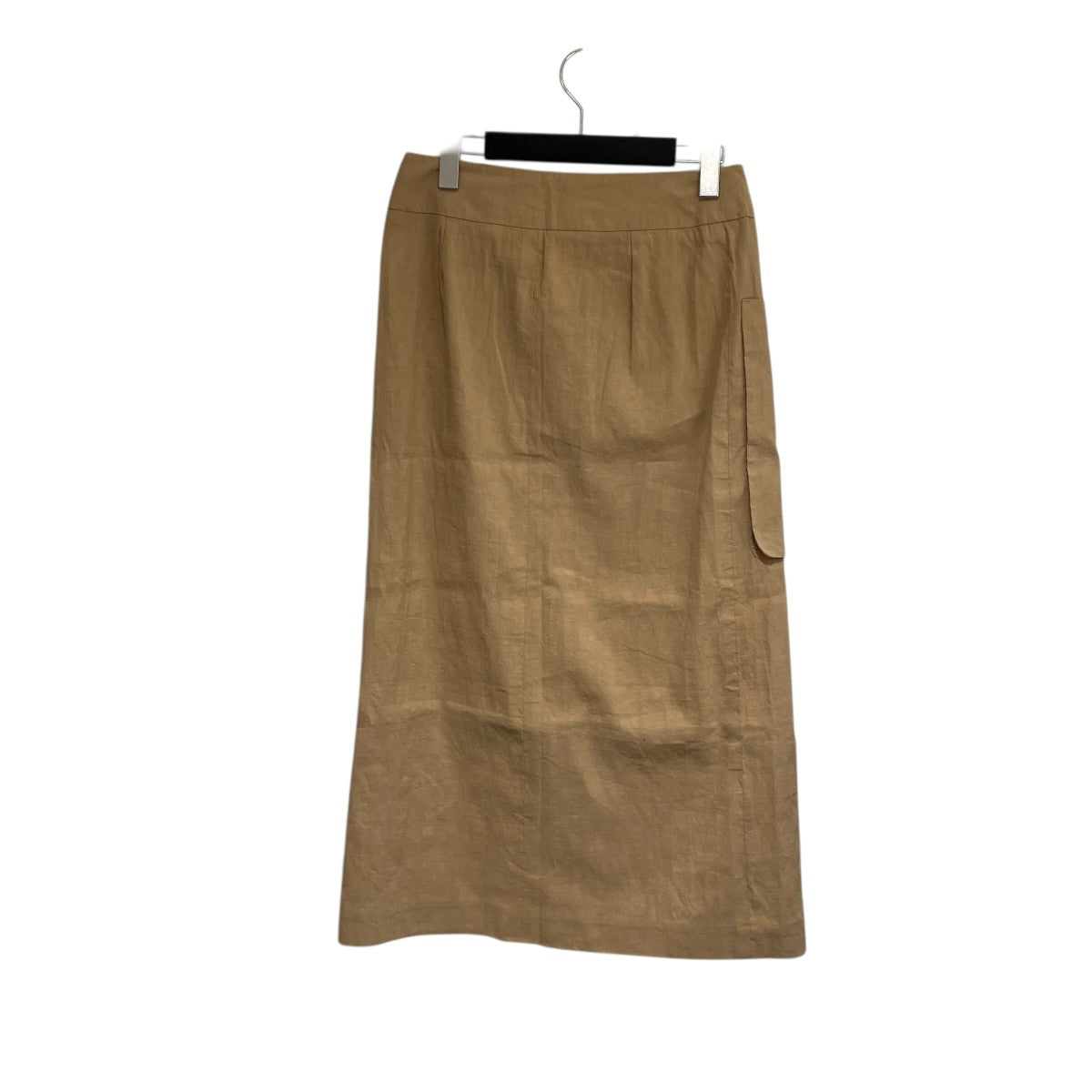 リネン混ラップスカート