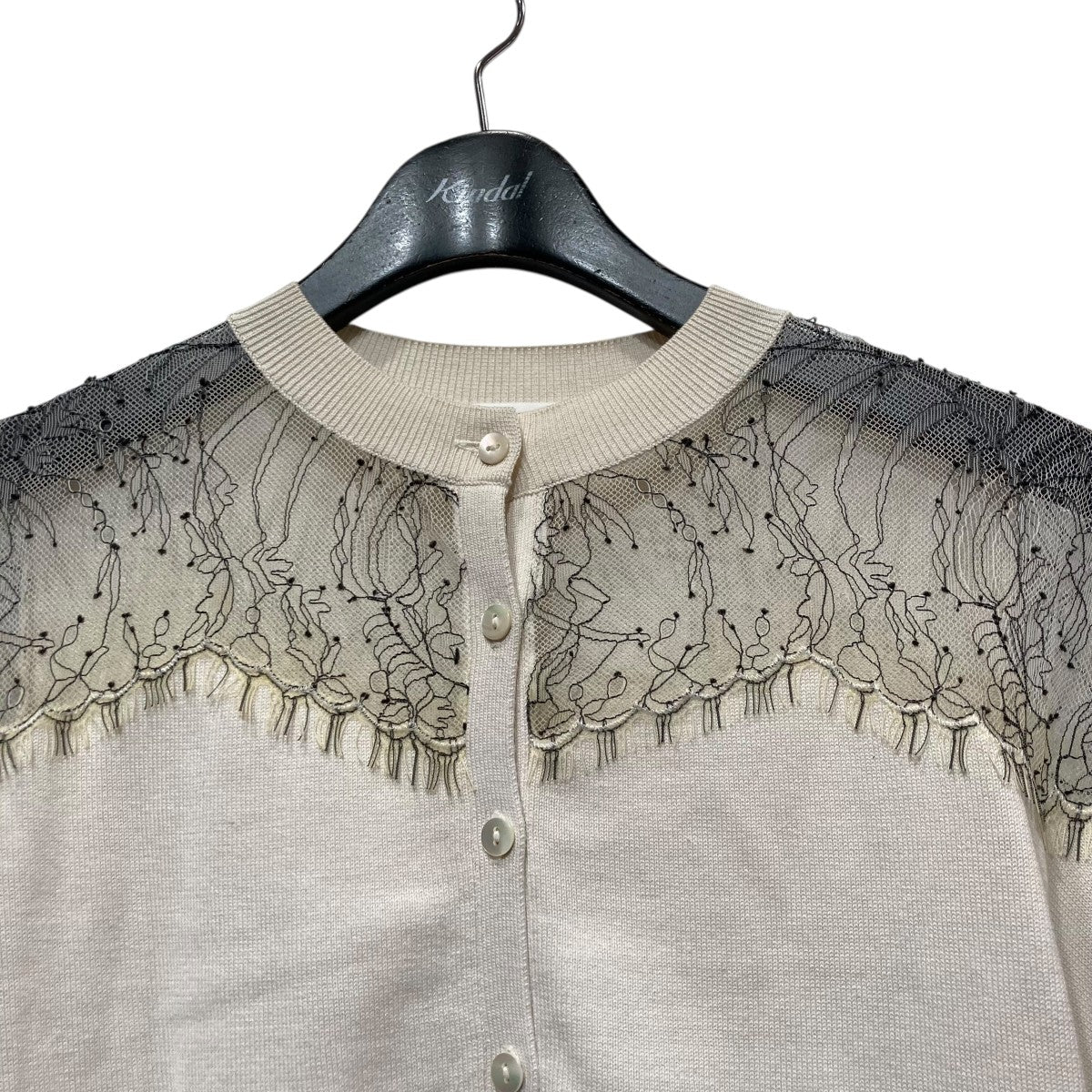 FRAY I.D レースコンビカーディガン FRAY I.D（フレイ・アイディー） トップス 25秋冬 フリルレースコンビ