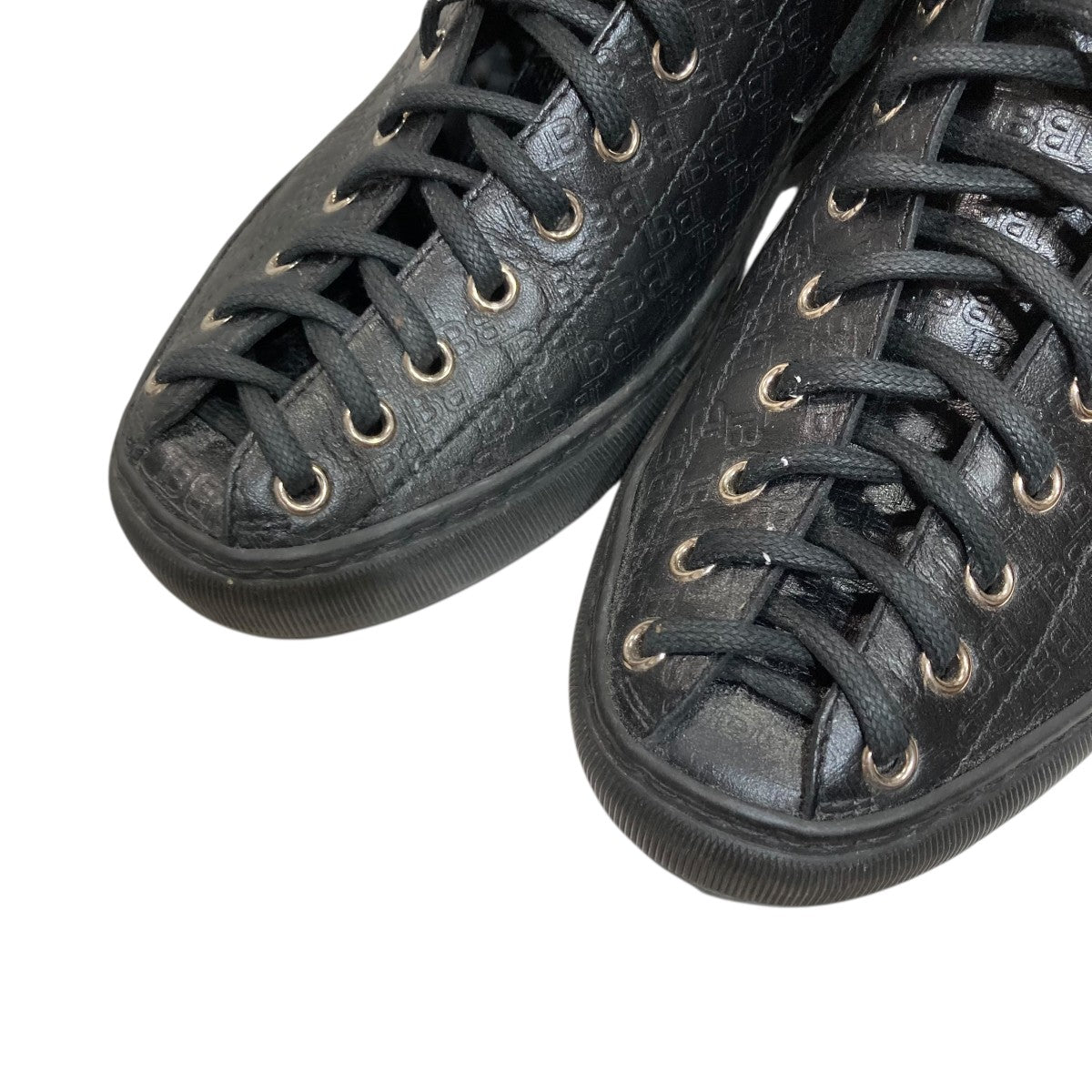 BALMAIN(バルマン) レザーハイカットスニーカー ブラック サイズ 42