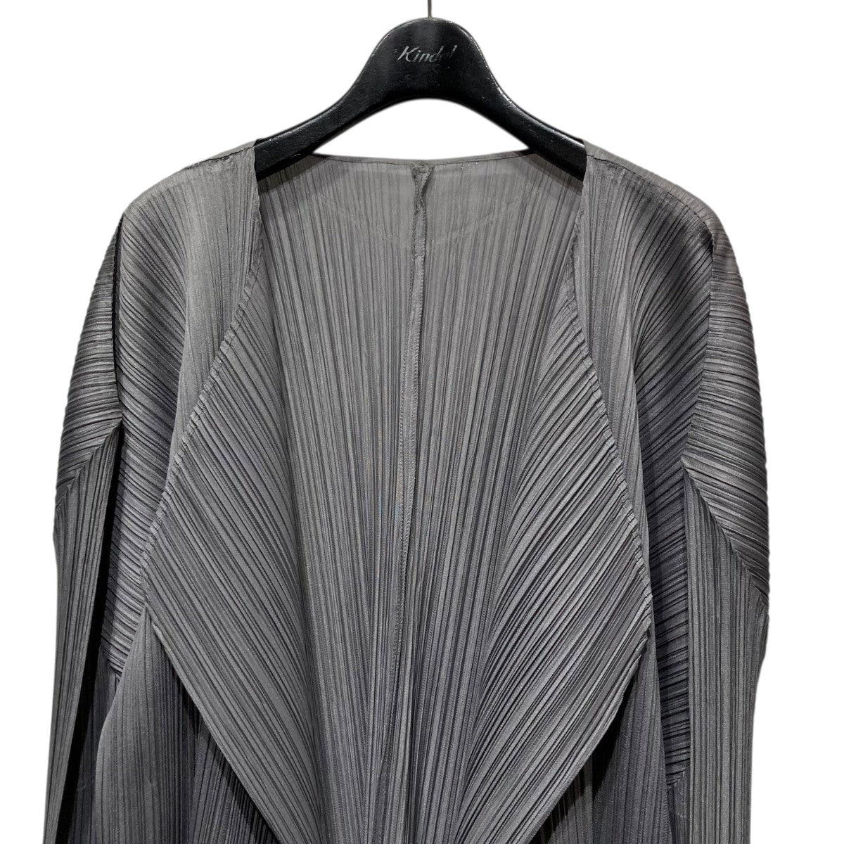 極美品✨PLEATS PLEASE プリーツ　ロングカーディガン　グレー PLEATS PLEASE(プリーツプリーズ) プリーツロングカーディガンPP55