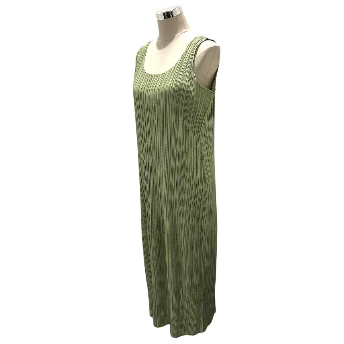 PLEATS PLEASE ノースリーブブラウス グリーン PLEATS PLEASE ISSEY MIYAKE - 美品 プリーツプリーズ イッセイミヤケ