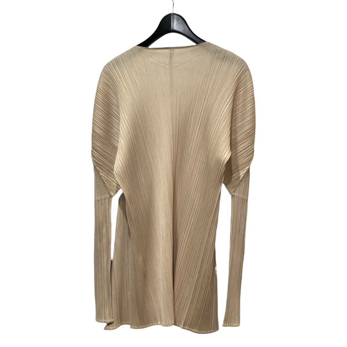 極美品✨PLEATS PLEASE プリーツ　カーディガン　ベージュ　大きめ PLEATS PLEASE(プリーツプリーズ) プリーツカーディガンPP05-JO001