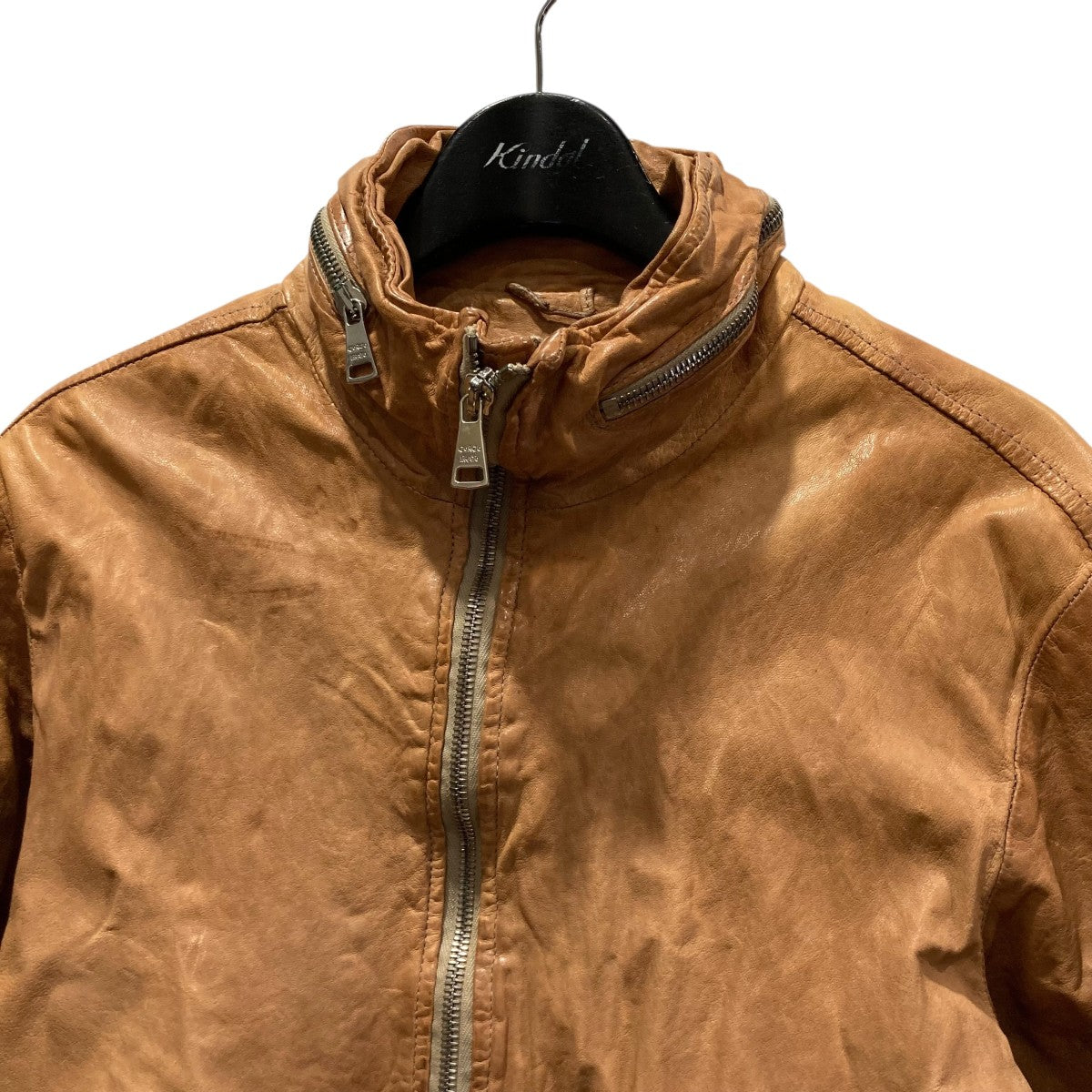 GIORGIO BRATO(ジョルジオブラット) レザージャケット ベージュ サイズ