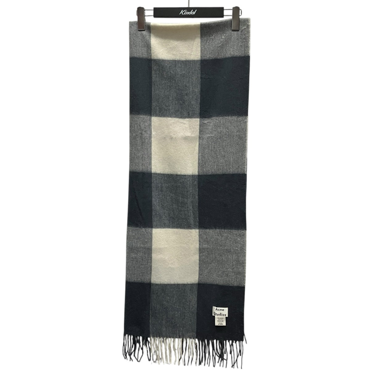 ACNE STUDIOS ウールチェックマフラー 古着・中古-1枚目のアイテム画像