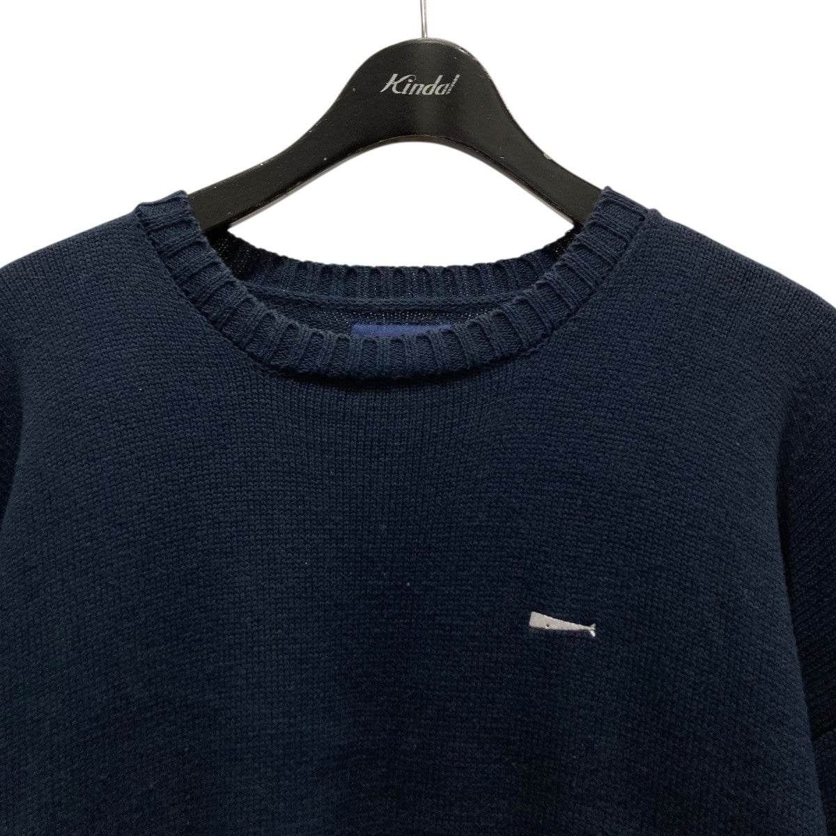 DESCENDANT(ディセンダント) コットンクルーネックニット ネイビー