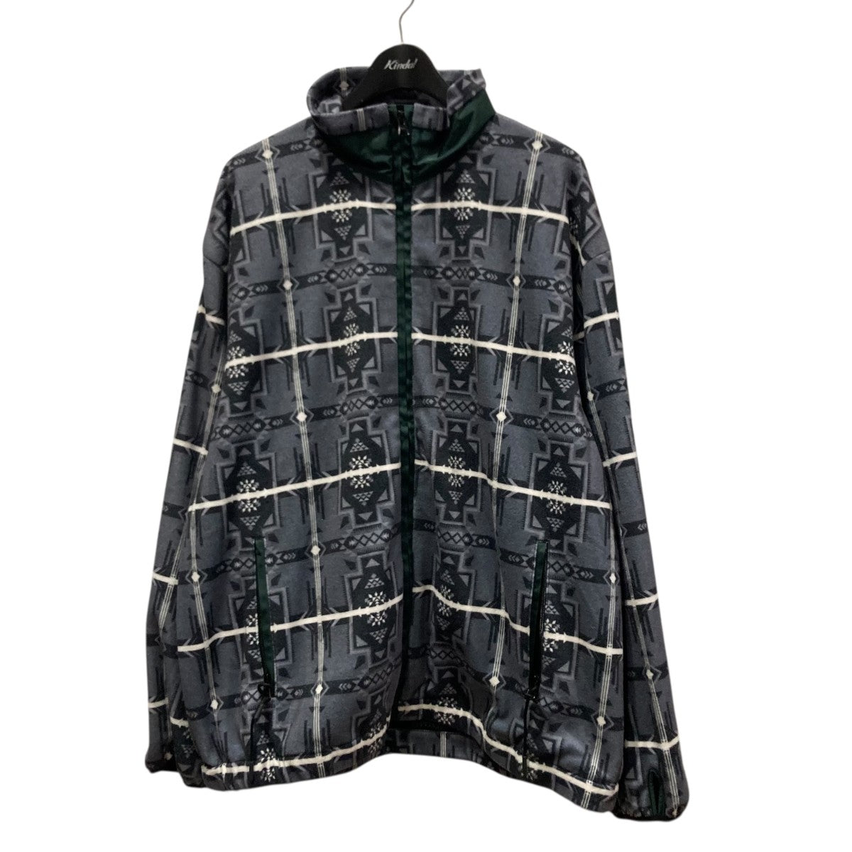 NATIVE CHECK TEX FLEECE JACKET総柄フリースジャケットCOTDJK-482