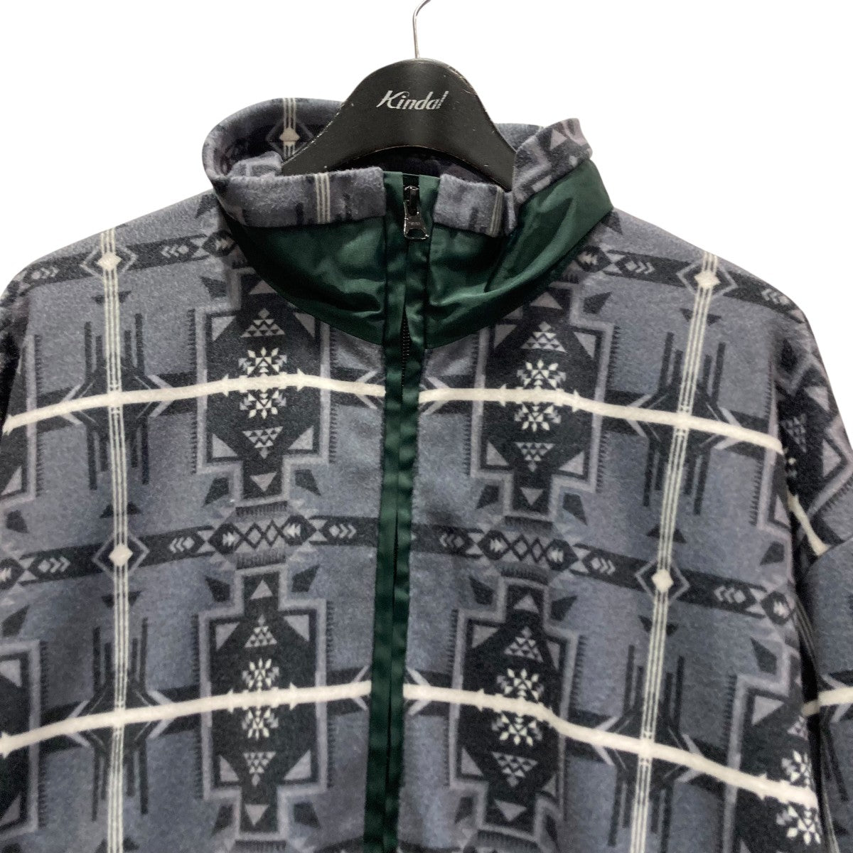 NATIVE CHECK TEX FLEECE JACKET総柄フリースジャケットCOTDJK-482