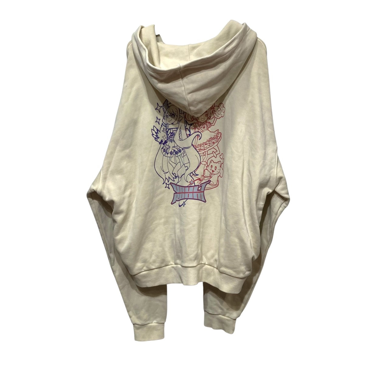 バックプリントジップパーカーLAPKARU CARTOON ZIP HOODIE / LIGHT BEIGE