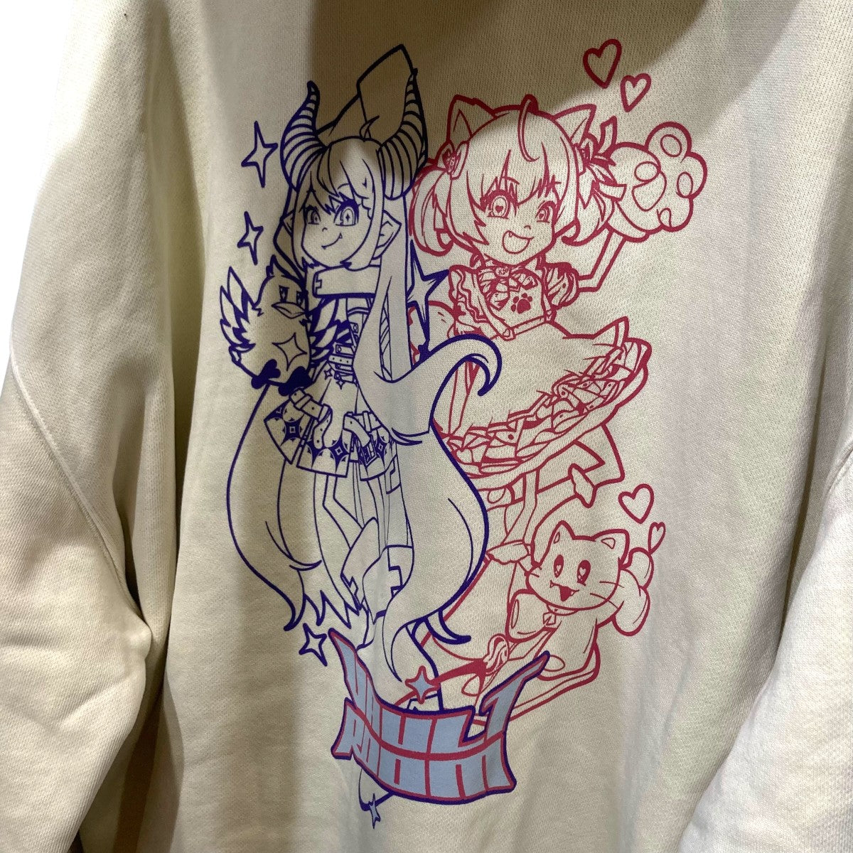 バックプリントジップパーカーLAPKARU CARTOON ZIP HOODIE / LIGHT BEIGE