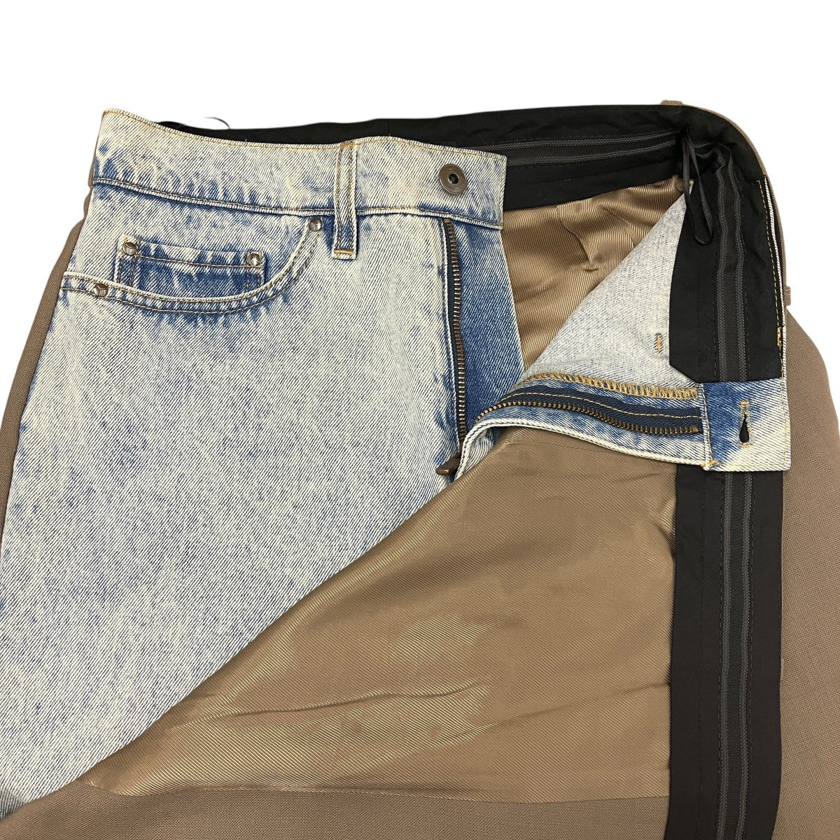 Y． PROJECT デニムレイヤードスラックスLAZY TROUSER WITH DENIM 古着・中古-5枚目のアイテム画像