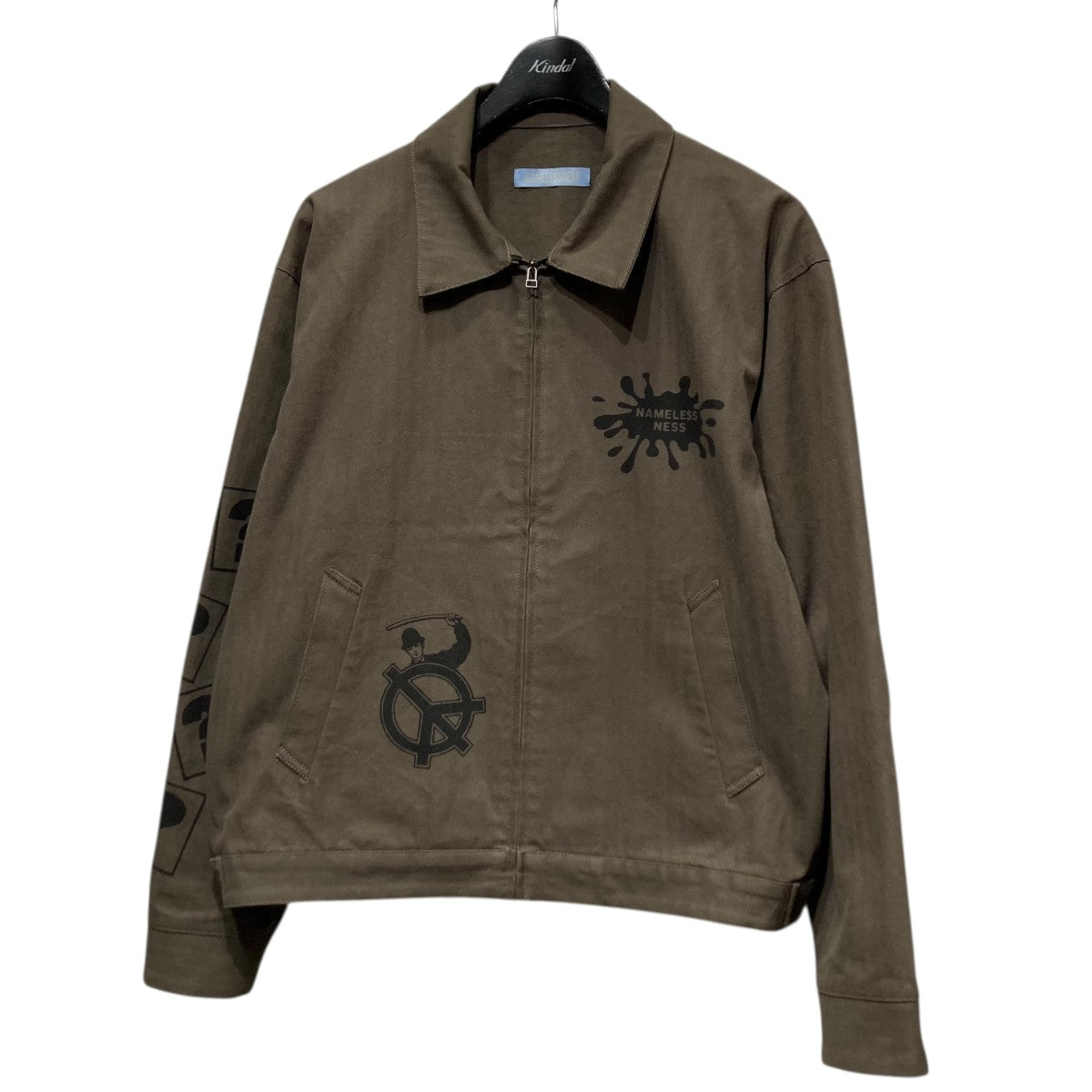 HERRINGBONE ZIP BLOUSON PRINTヘリンボーンジップブルゾン