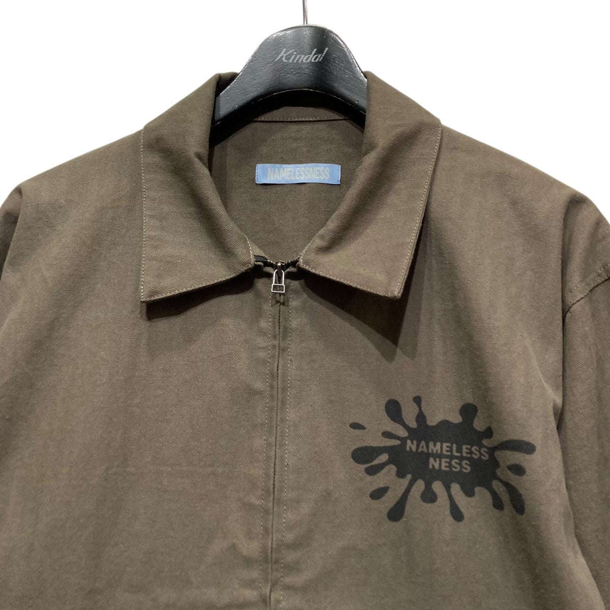 HERRINGBONE ZIP BLOUSON PRINTヘリンボーンジップブルゾン