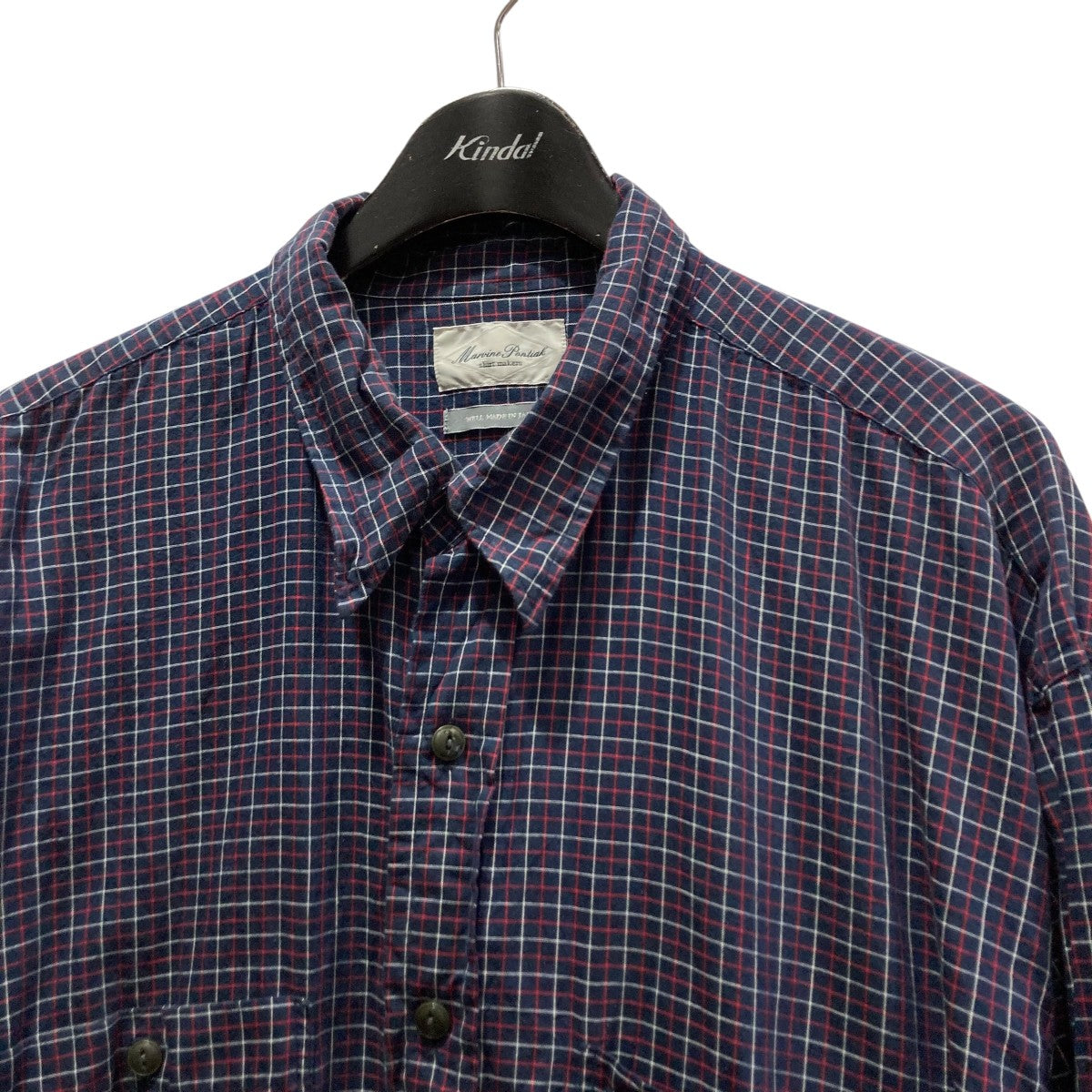 Marvine Pontiak Shirt Makers×WISM military shirtミリタリーシャツ 古着・中古-3枚目のアイテム画像