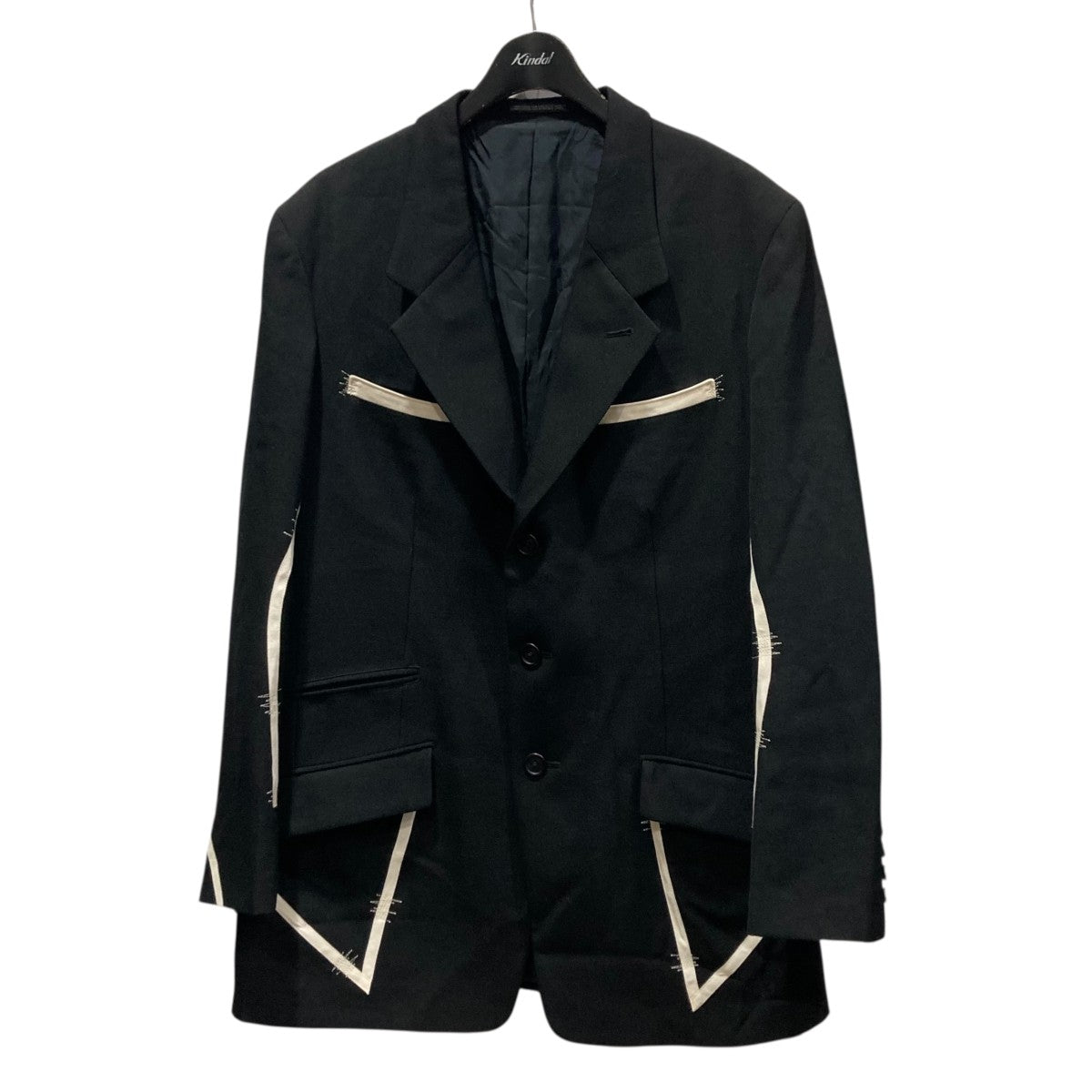 Yohji Yamamoto pour homme 23AWジグSTTP付3BSJテーラードジャケットHJ-J34-120 古着・中古-1枚目のアイテム画像
