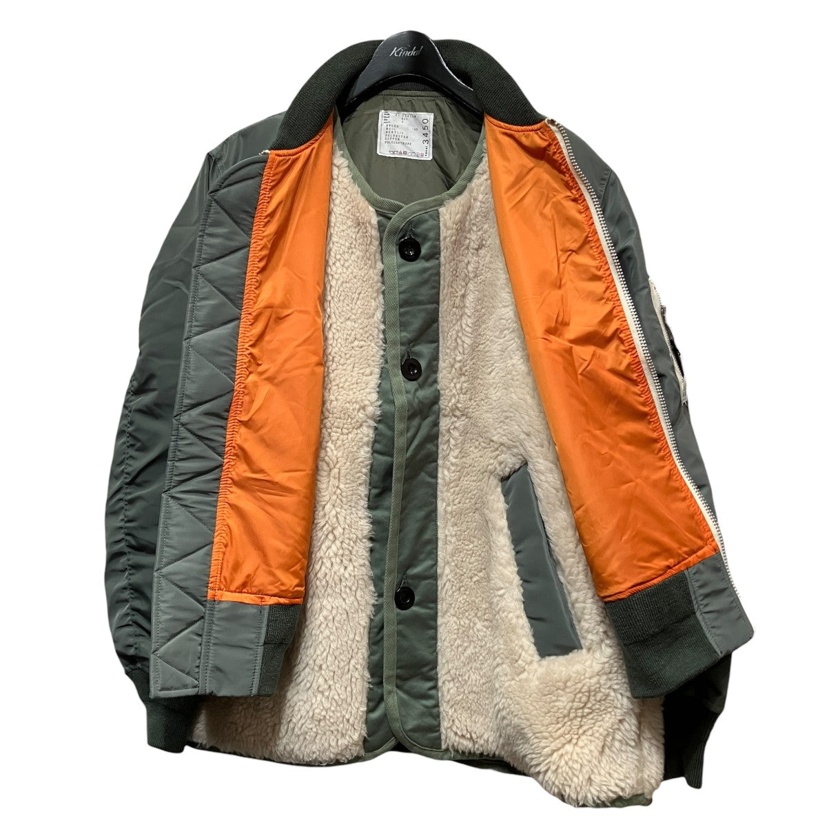 sacai Layered Hybrid Bomber Jacketレイヤードボンバージャケット24-03450M 古着・中古-3枚目のアイテム画像